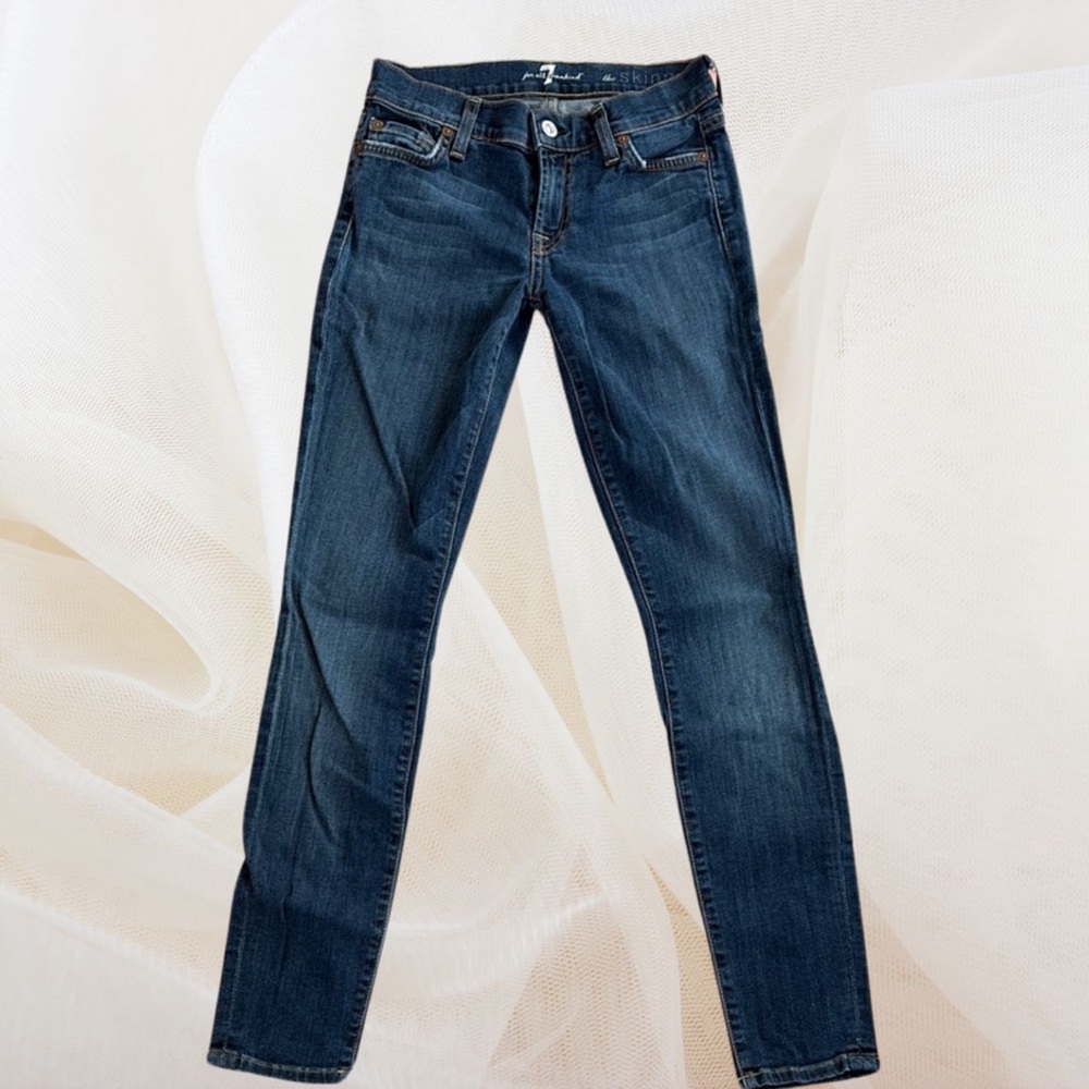 7 For All Mankind Mid-Rise Skinny Jeans 24